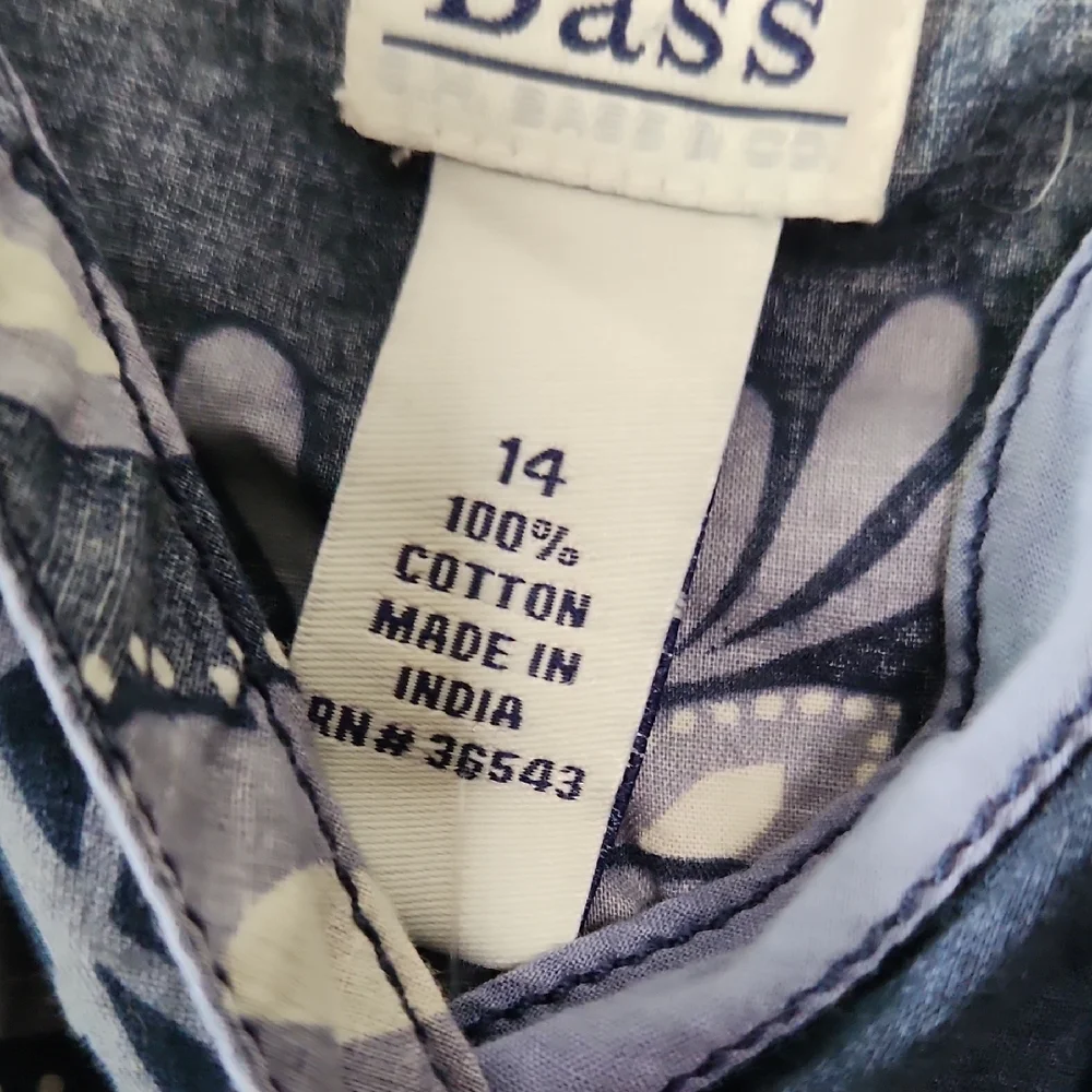 Bass Blue and White Floral Slip Dress - Picture 2 of 2